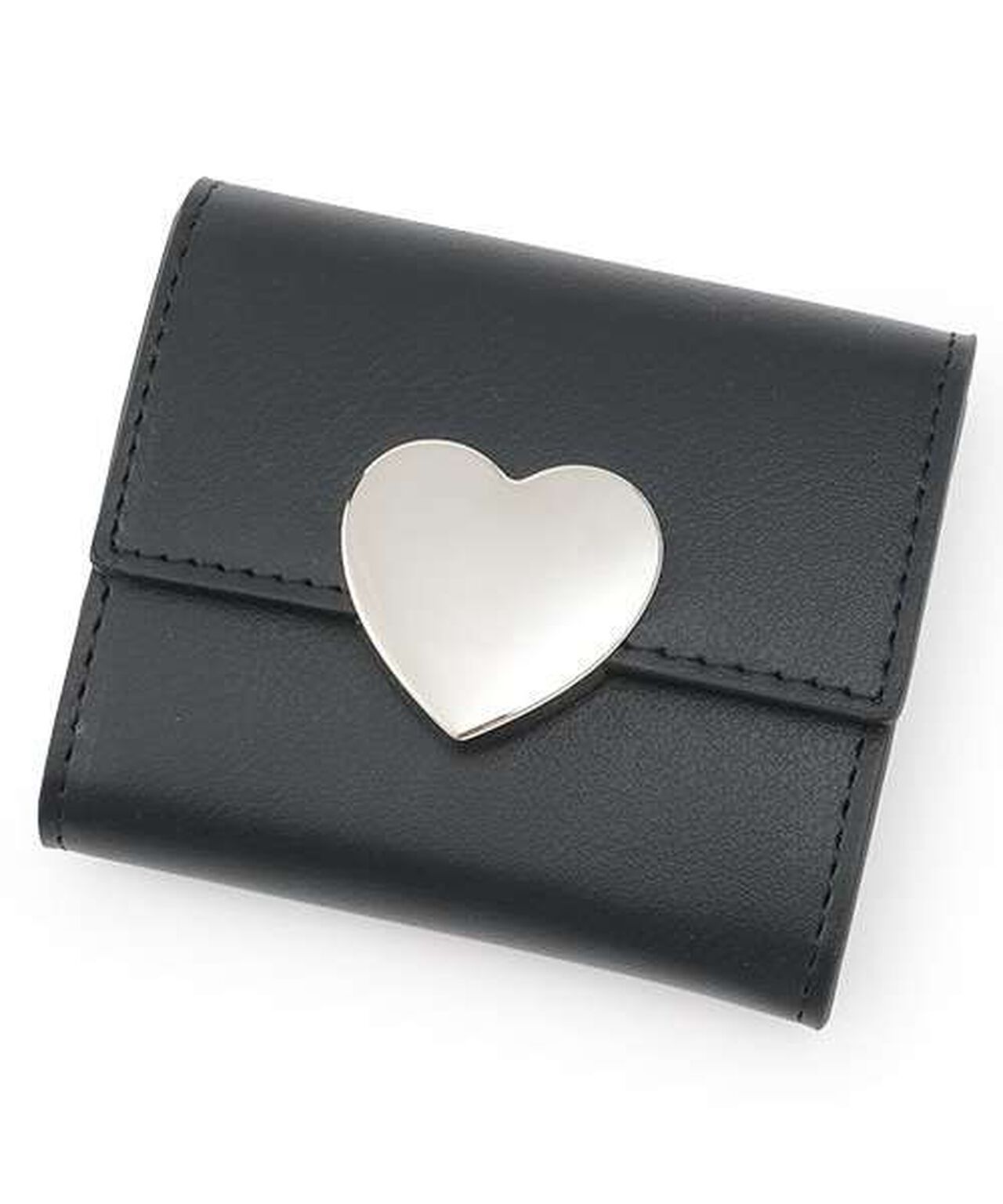 Heart Wallet [Korean Fashion],Black, large image number 0