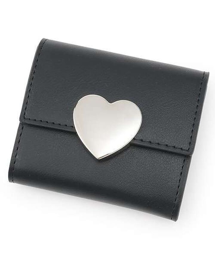 Heart Wallet [Korean Fashion],Black, medium image number 0