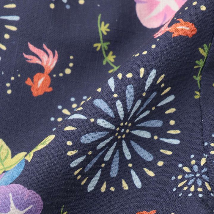 [Web Exclusive] GIRLS All-Over Pattern Jinbei,Navy, medium image number 15