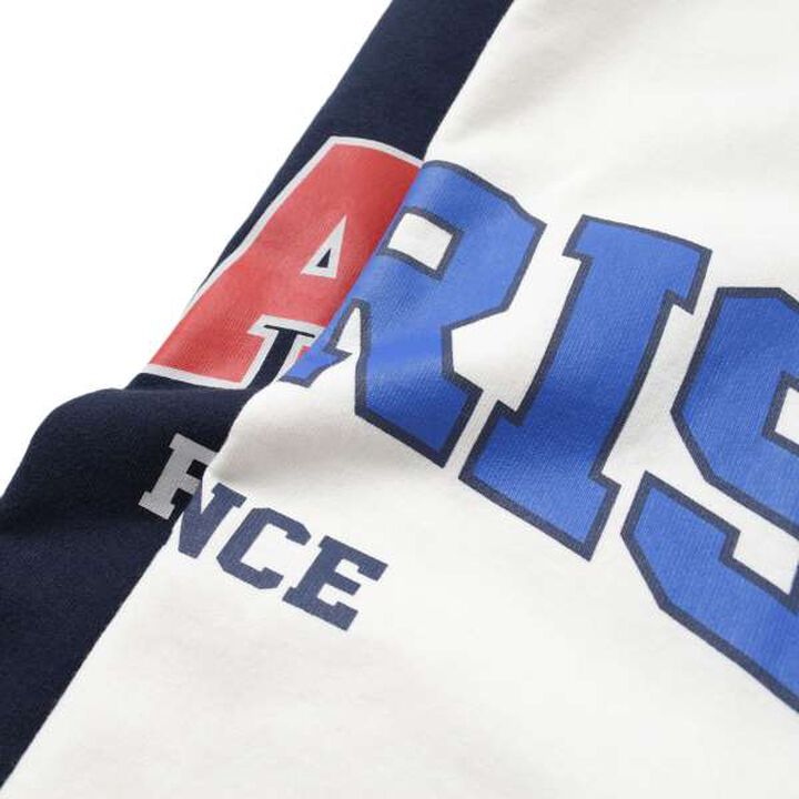 [Adult Size Available] [Tricolor Collection] PARIS Logo Print Big T-Shirt,Navy, medium image number 7