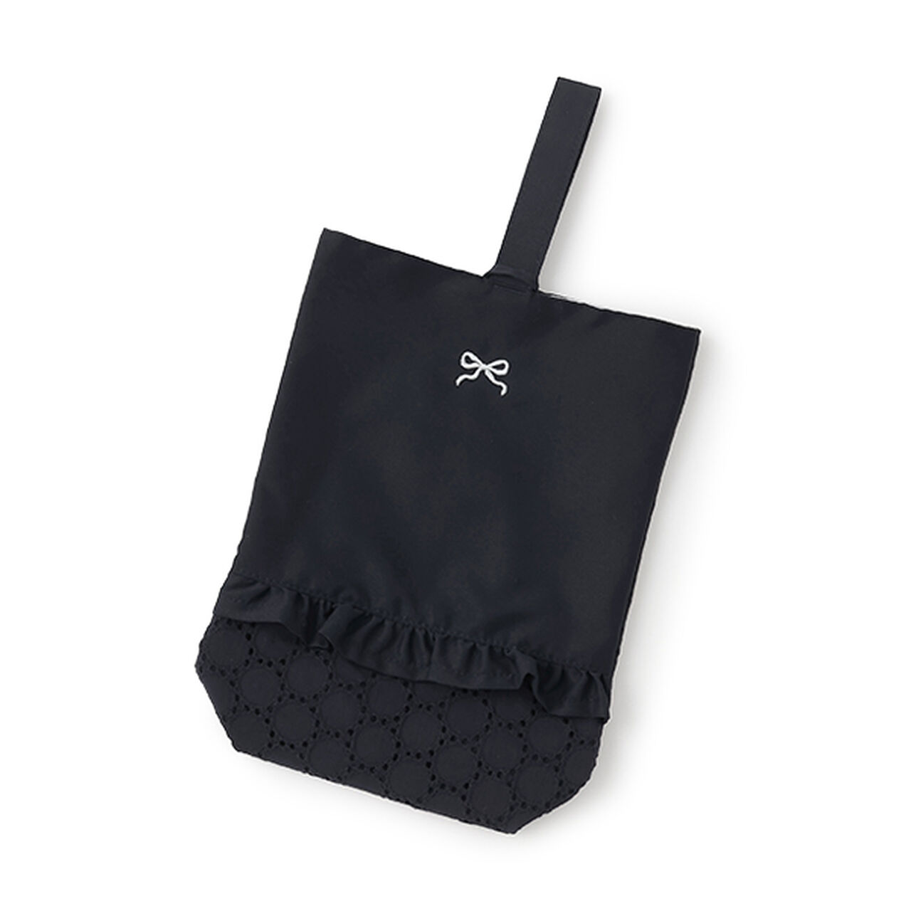 Frill Shoe Bag,Navy, large image number 5