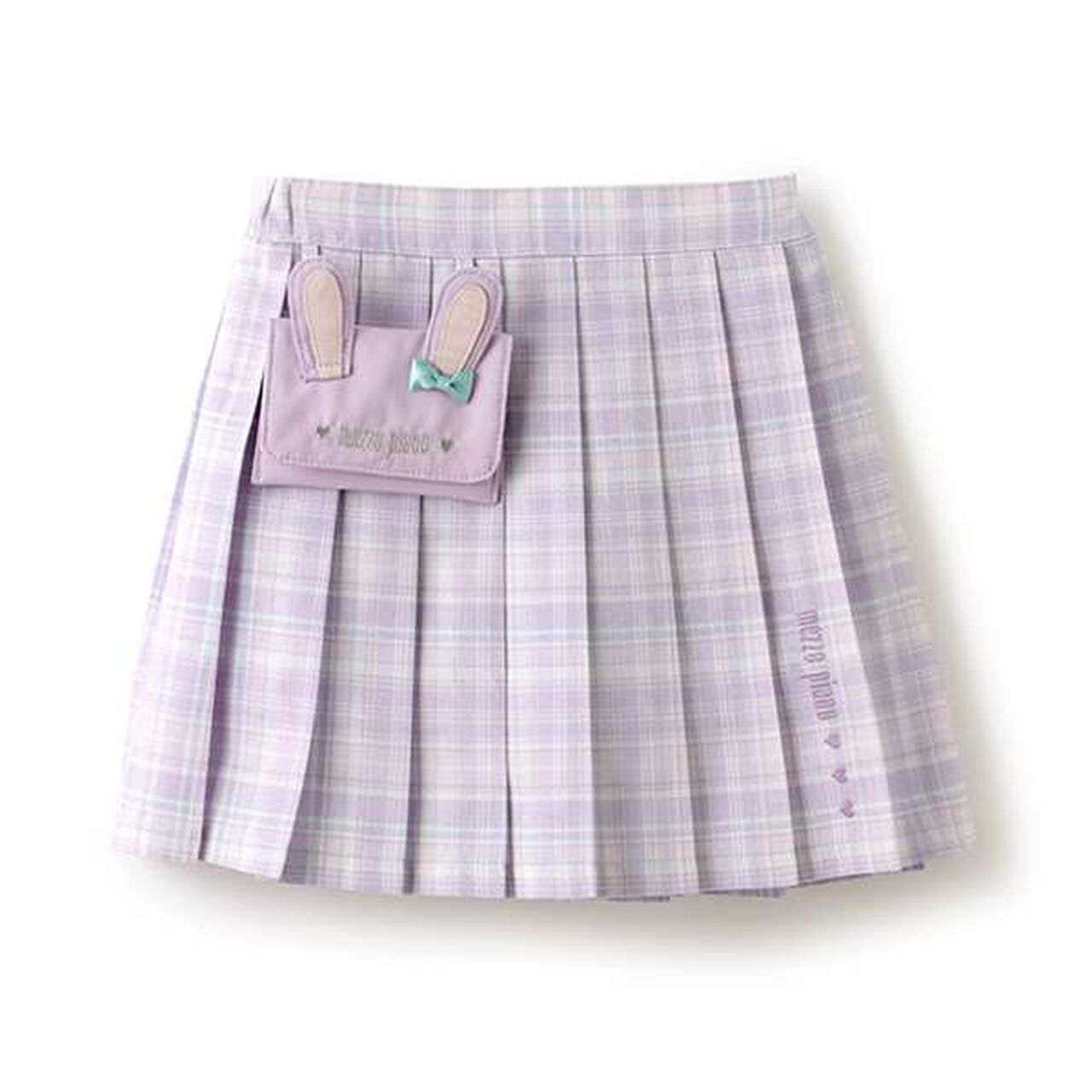 Check Pleated Skirt with Pocket,Mint, large image number 13