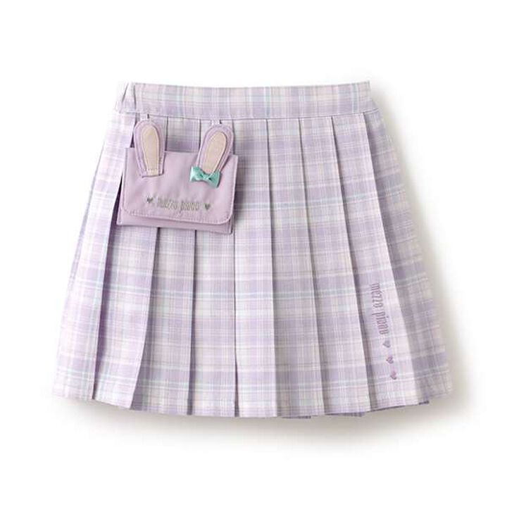 Check Pleated Skirt with Pocket,Mint, medium image number 13