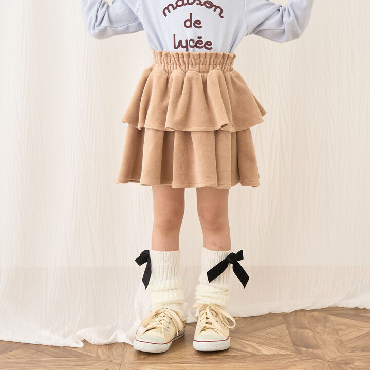 Plush Velour Coordinatable Tiered Skirt,Black, medium image number 22