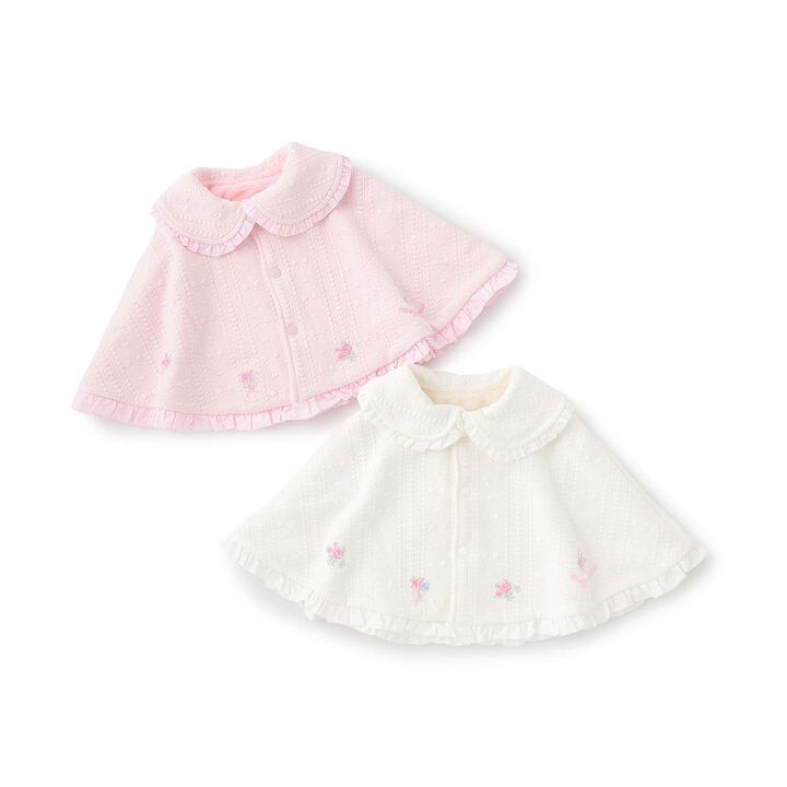 Flocked Jacquard Reversible Cape,Light pink, medium image number 13