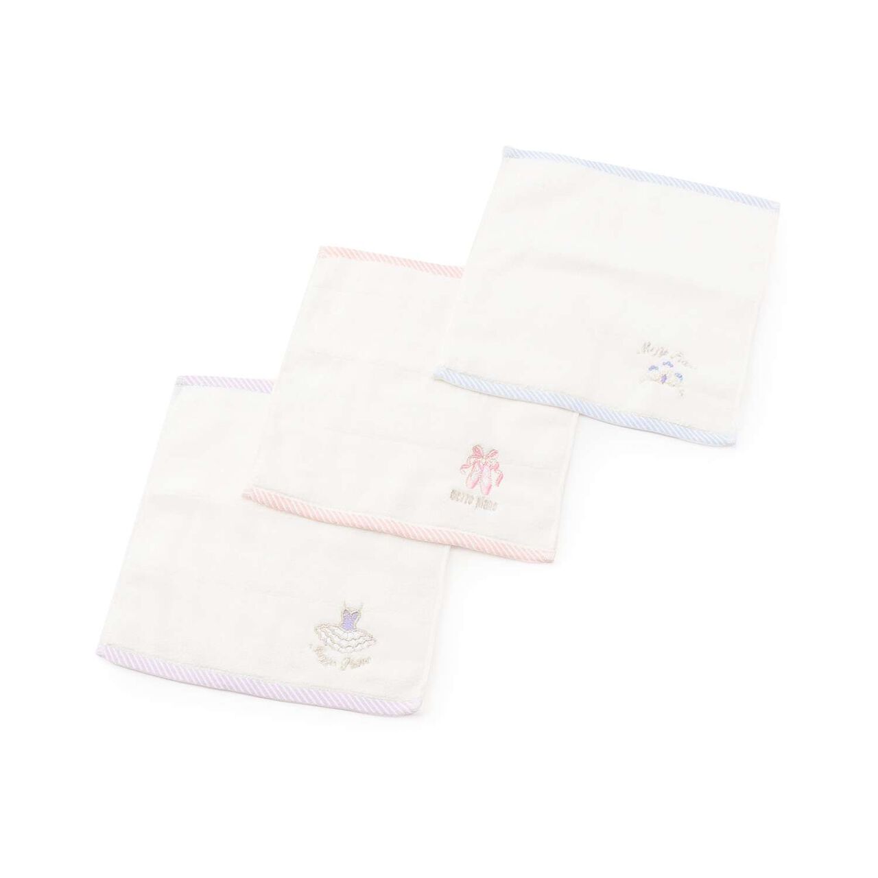 [Box Included] Ballet Hand Towel 3-Piece Set,Off white, large image number 0