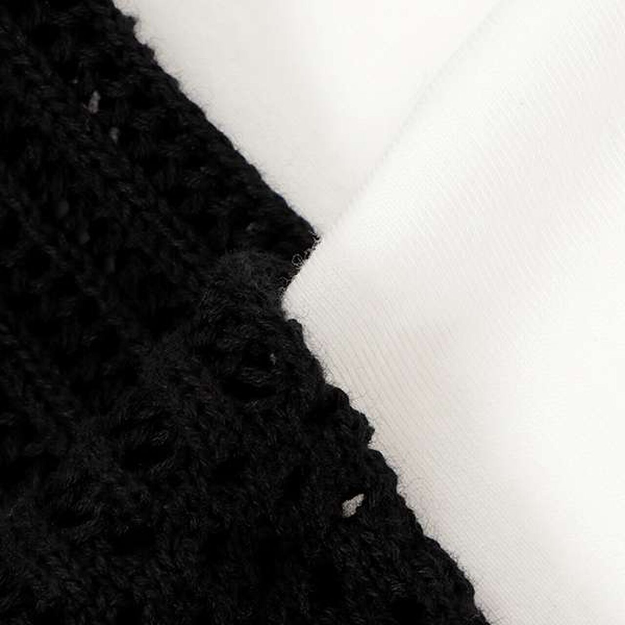 [AMI] Patchwork Knit Mesh Vest Set,Black, large image number 19