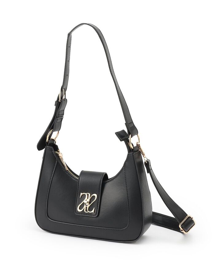 Logo Motif Shoulder Bag [Korean Fashion],Ivory, medium image number 5