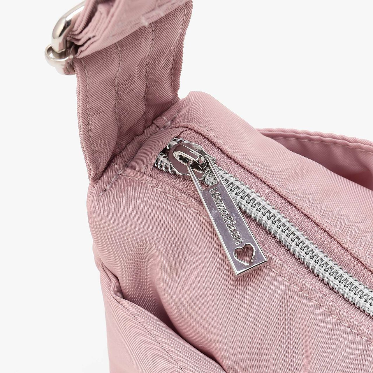 Fluffy Ribbon Crescent Shoulder Bag,Black, large image number 4