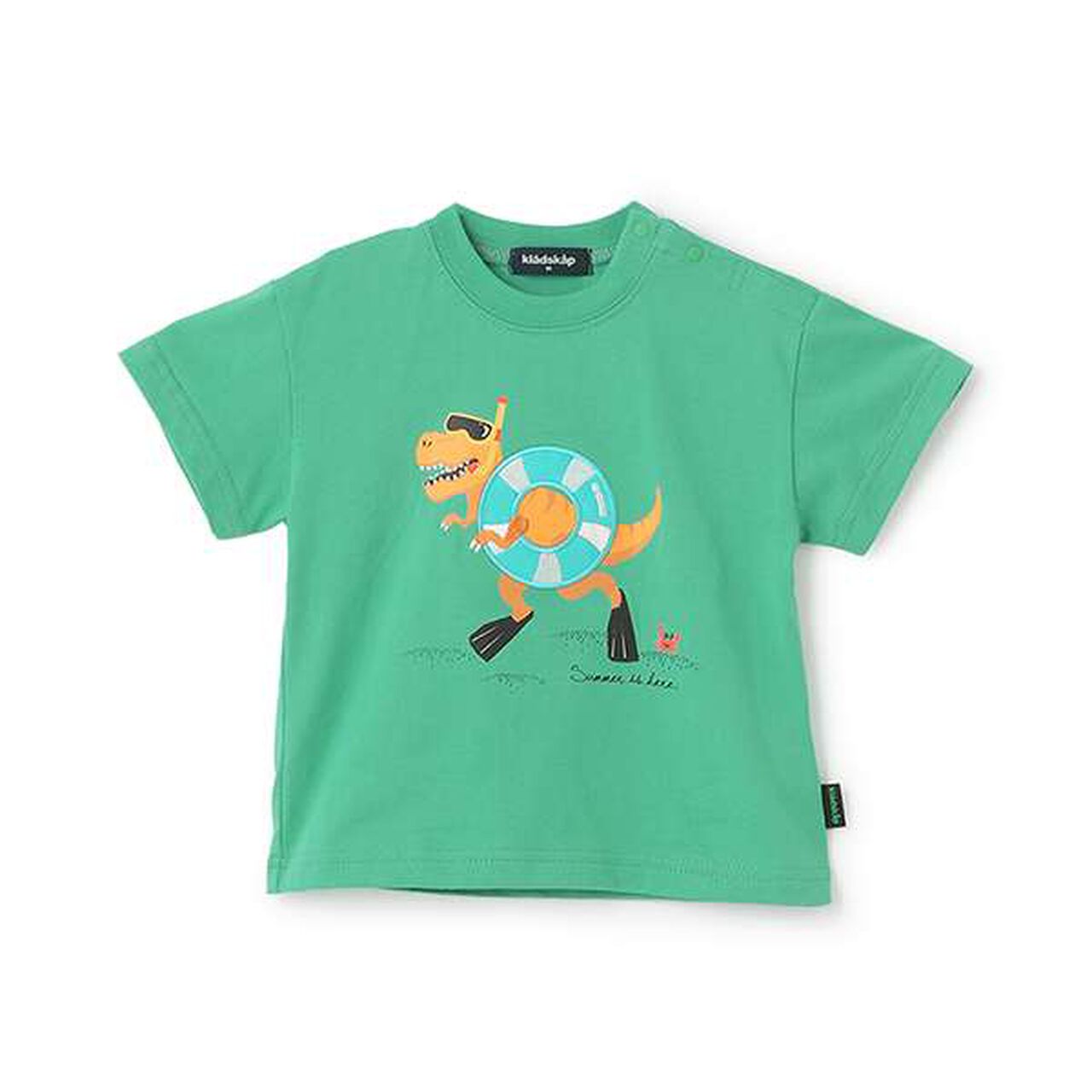 Swim Dinosaur Short Sleeve T-Shirt,White, large image number 13