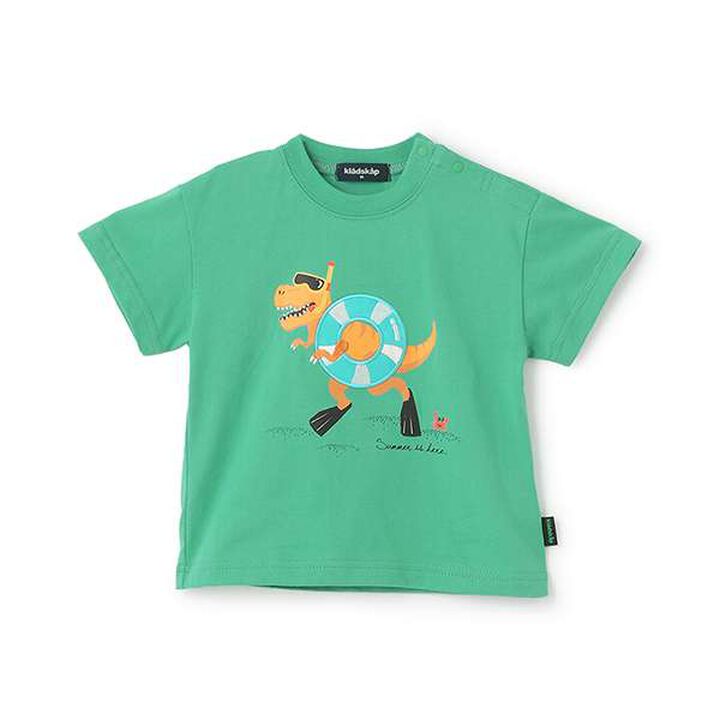 Swim Dinosaur Short Sleeve T-Shirt,White, medium image number 13