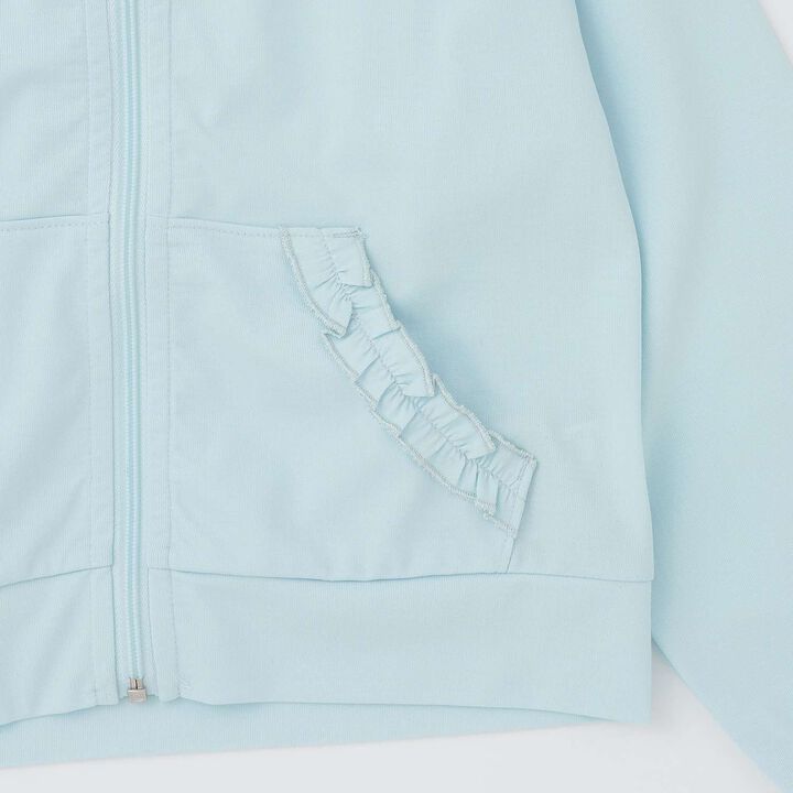 Heat Shielding Frill Zip Parka,Blue gray, medium image number 4