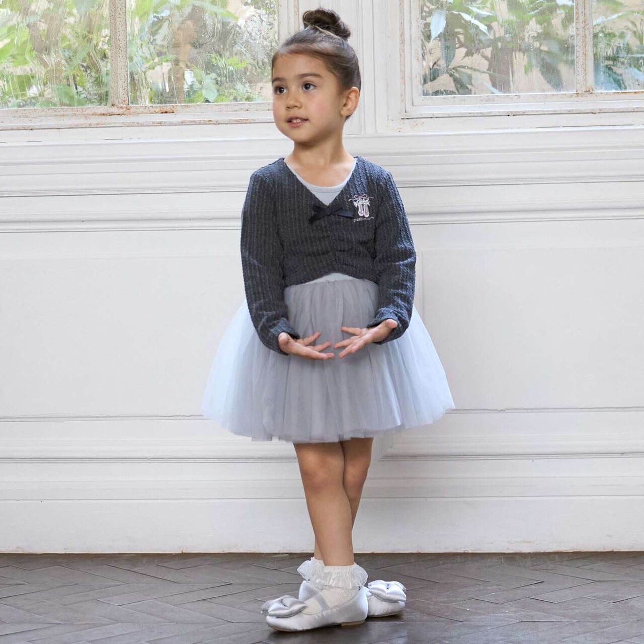 Ballet Jacquard Top,Charcoal gray, large image number 8