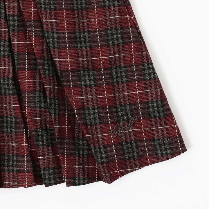 Button Pleated Skirt-Pants,Gray, medium image number 5