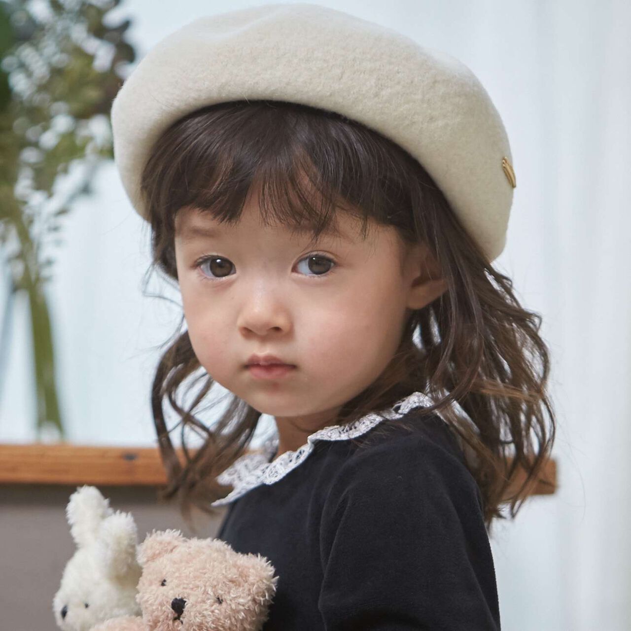 Beret Hat,Ivory, large image number 0