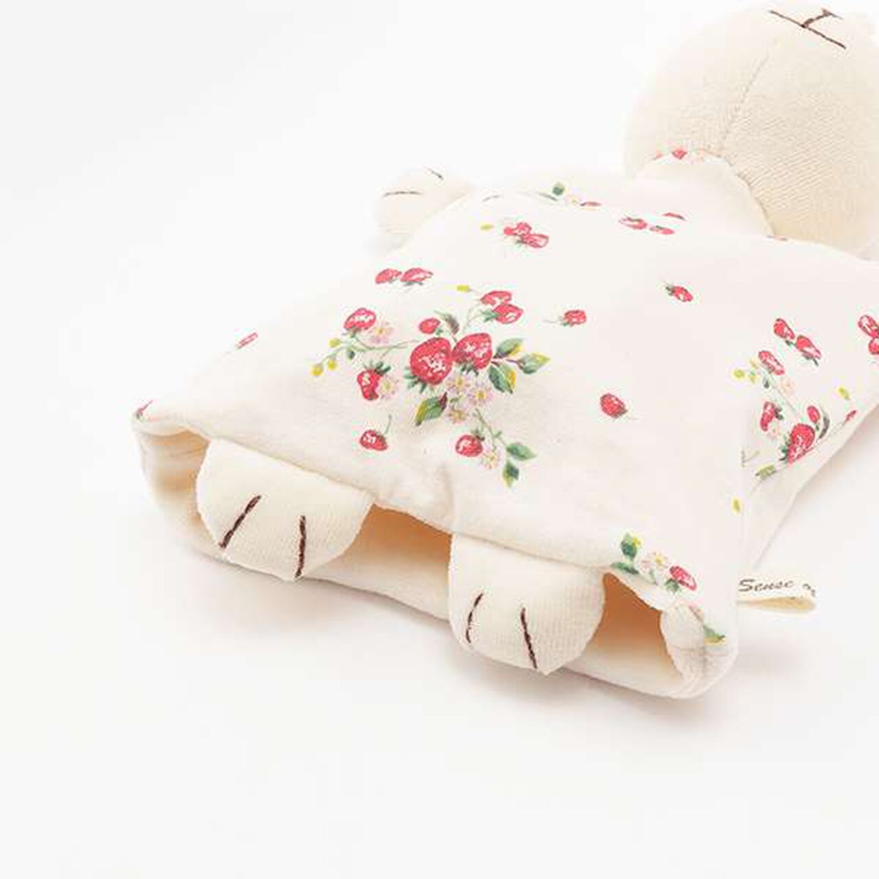 ☆Wild Strawberry Rabbit Puppet [Organic] [Made in Japan],Pearl white, large image number 2