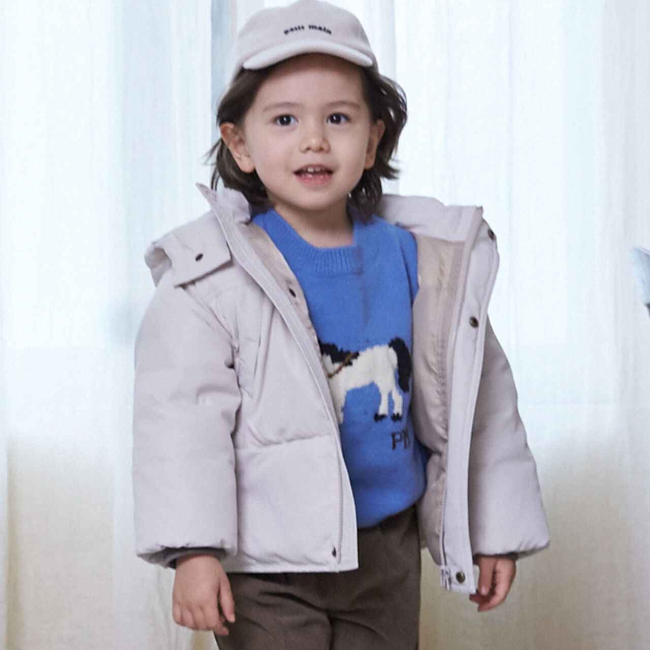 [Link/Water-Repellent Finish] Monster Down Jacket,Light beige, large image number 0