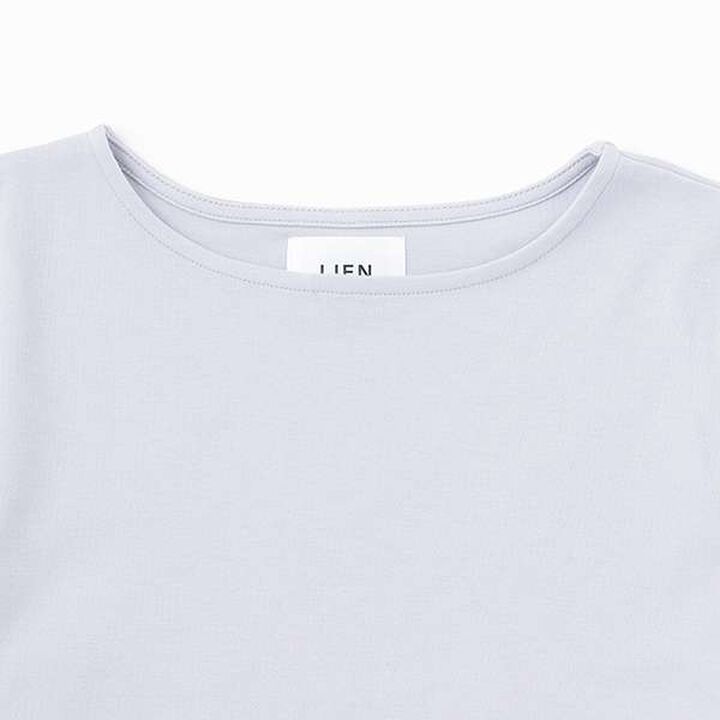 [Link] Sheer Peplum Docking T-Shirt,Off white, medium image number 11