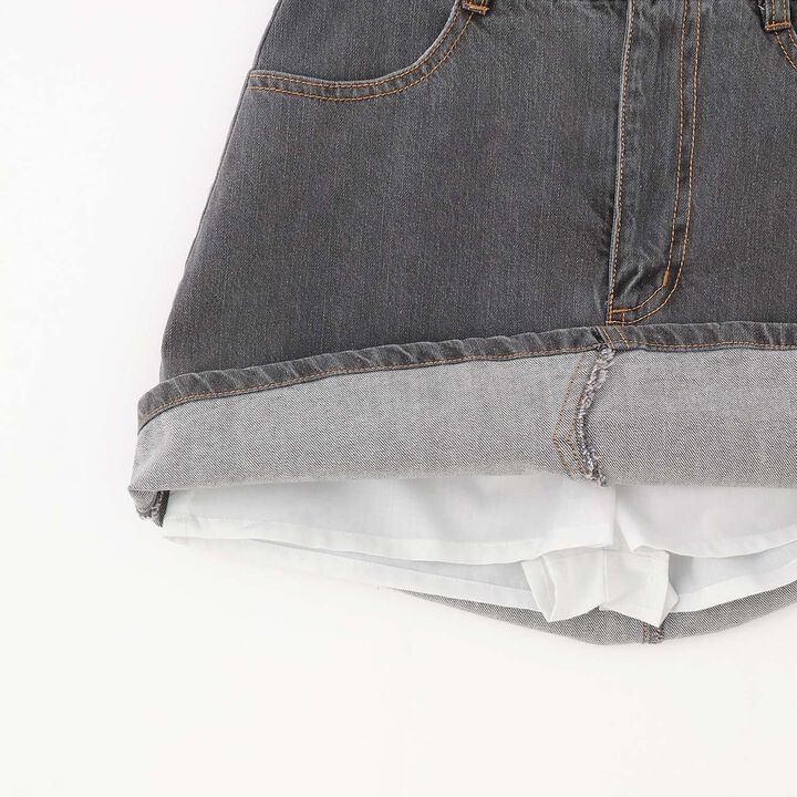 Denim Skirt Outfit Set,Gray, medium image number 15