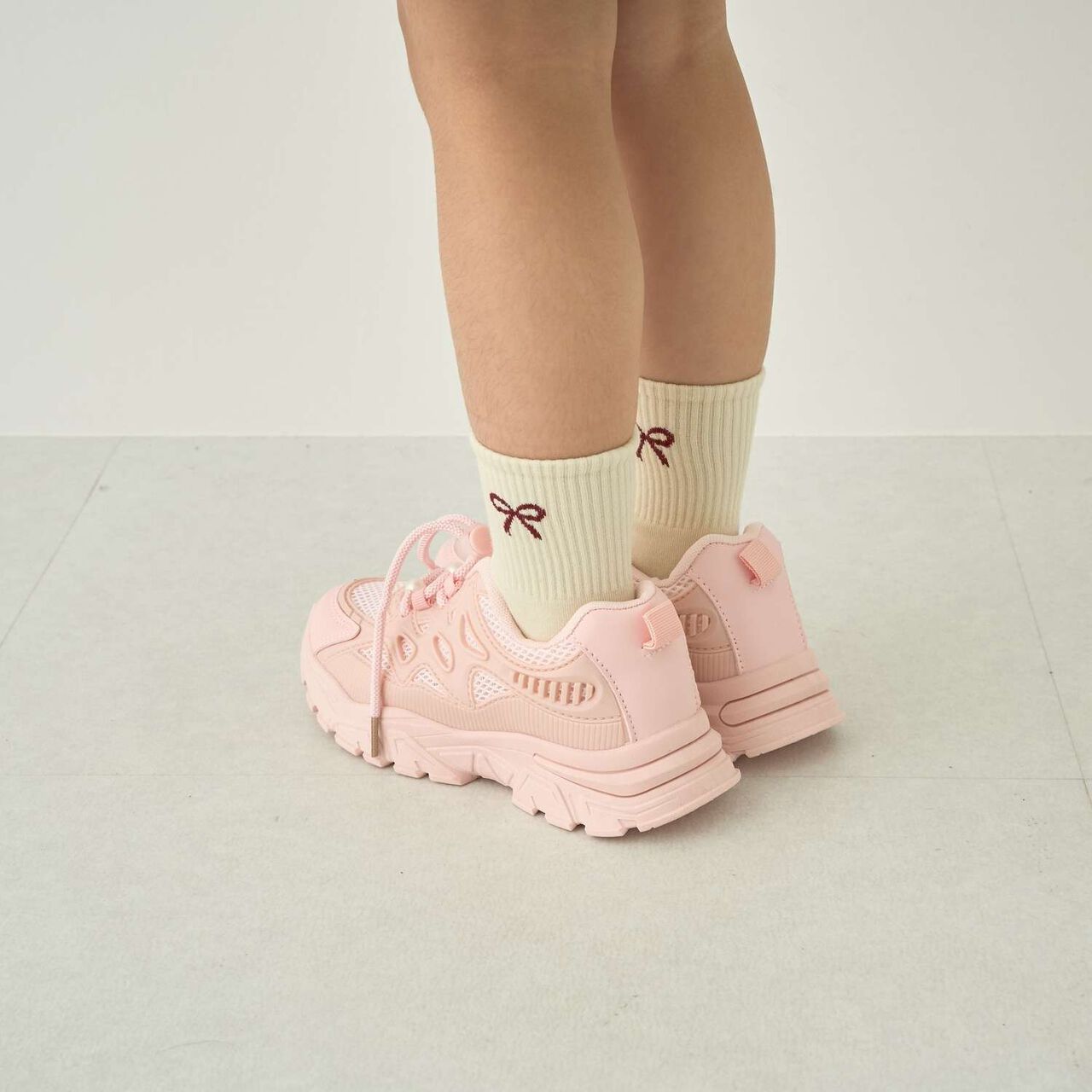 Pearl-Accented Sneakers [Kids] [Girls],Pink, large image number 2