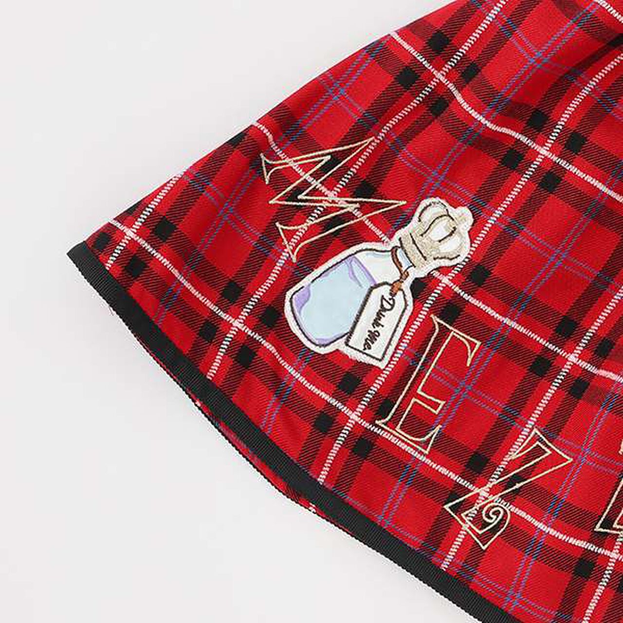 Alice Motif Check Skirt,Red, large image number 8