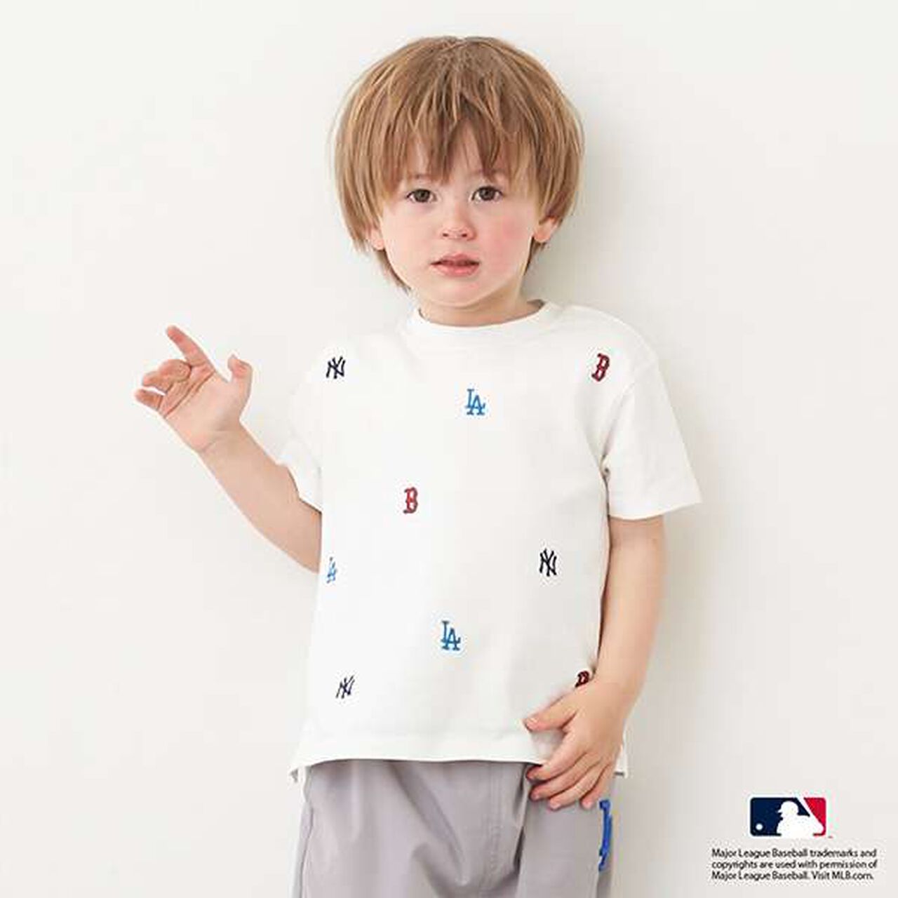 [MLB] Logo Embroidery T-Shirt,Smoke white, large image number 20