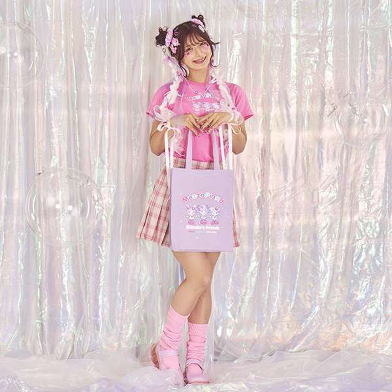 [Shinako-chan x Mimi Popo] Tote Bag,Lavender, large image number 5