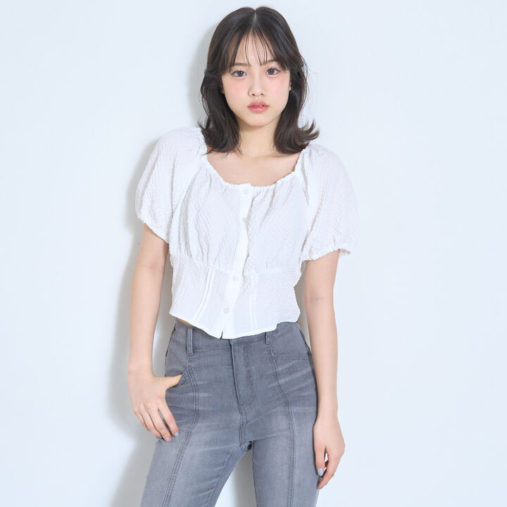 Off-Shoulder Blouse,Light green, medium image number 3