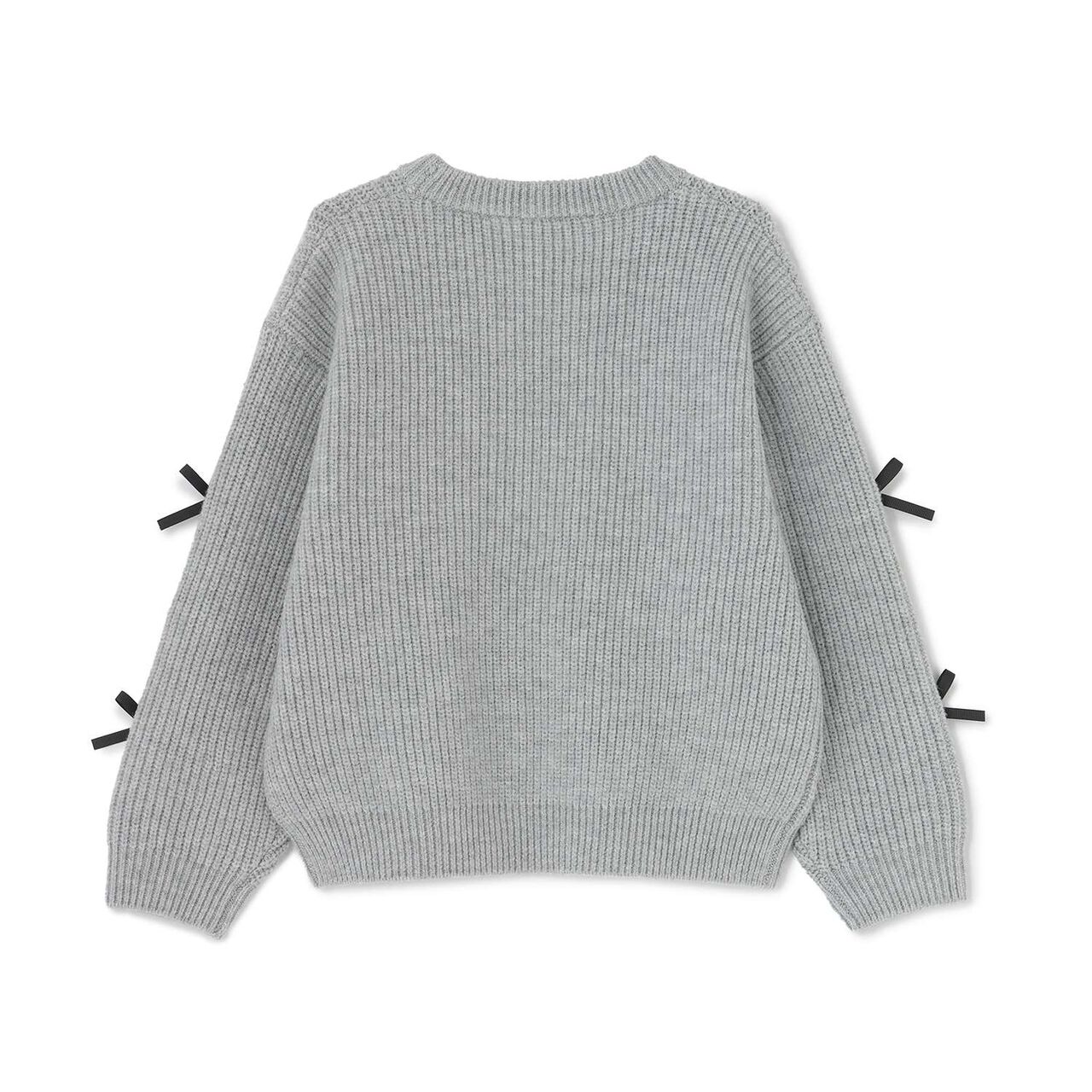 [Soft Knit] [Machine Washable] Ribbon Sweater,Ivory, large image number 11