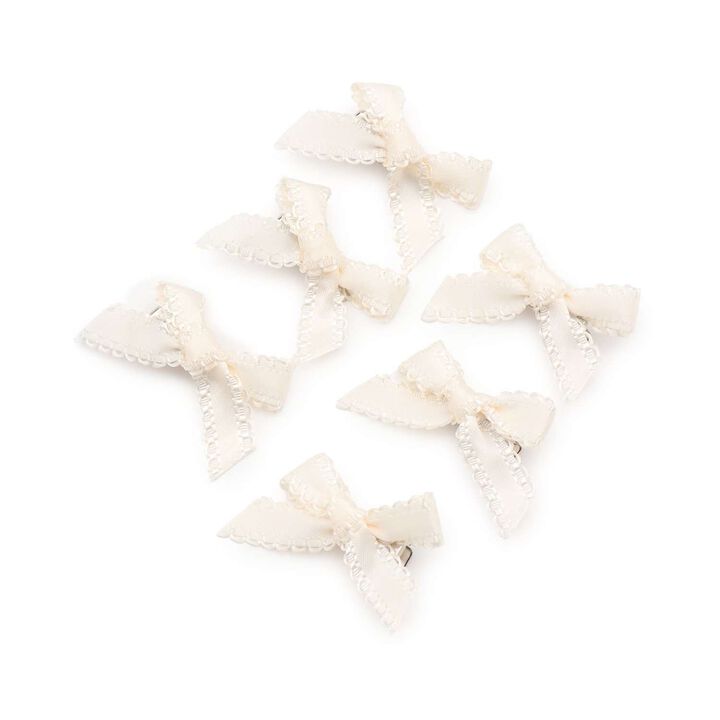 Mini Hair Clips (Set of 6),Cream, medium image number 1
