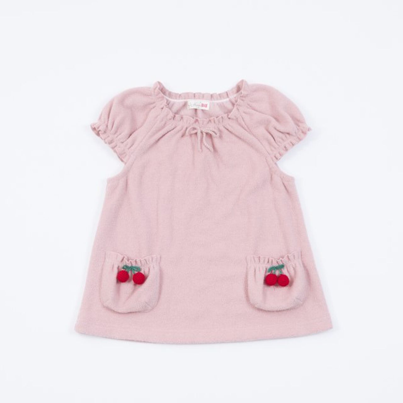 KP Cherry Motif Boucle Vest [80-120],Off white, large image number 1