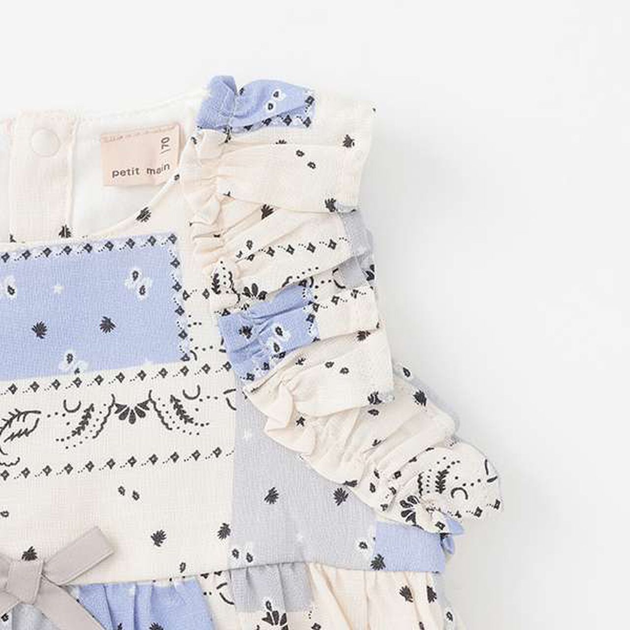 [Link] Floral Shirred One-Piece Dress (Baby Size),Light beige, large image number 13