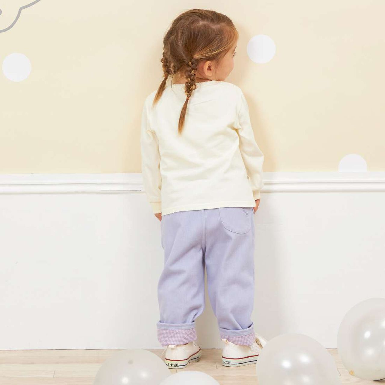 KP Coucou Hem Ribbon Pants (80 to 140),Gray, large image number 9