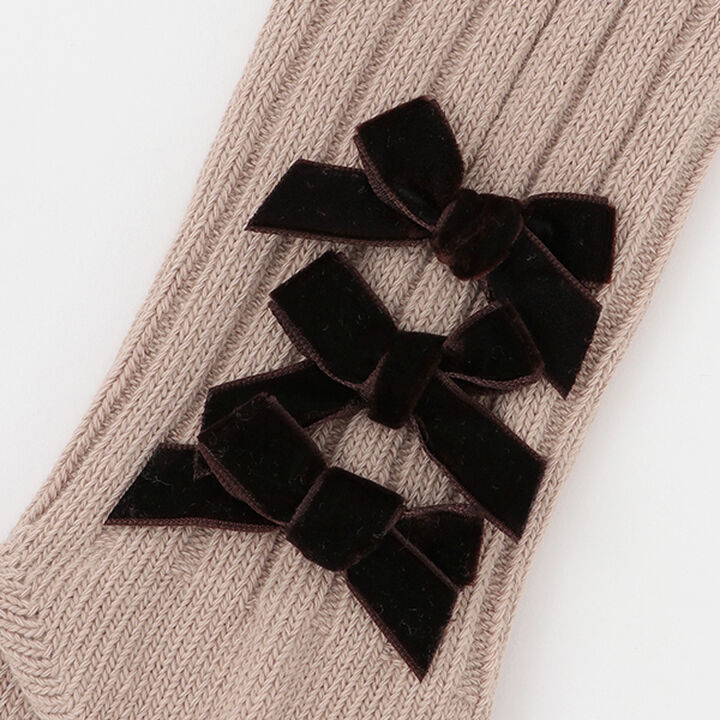 Ribbon Knee Socks,Ivory, medium image number 2