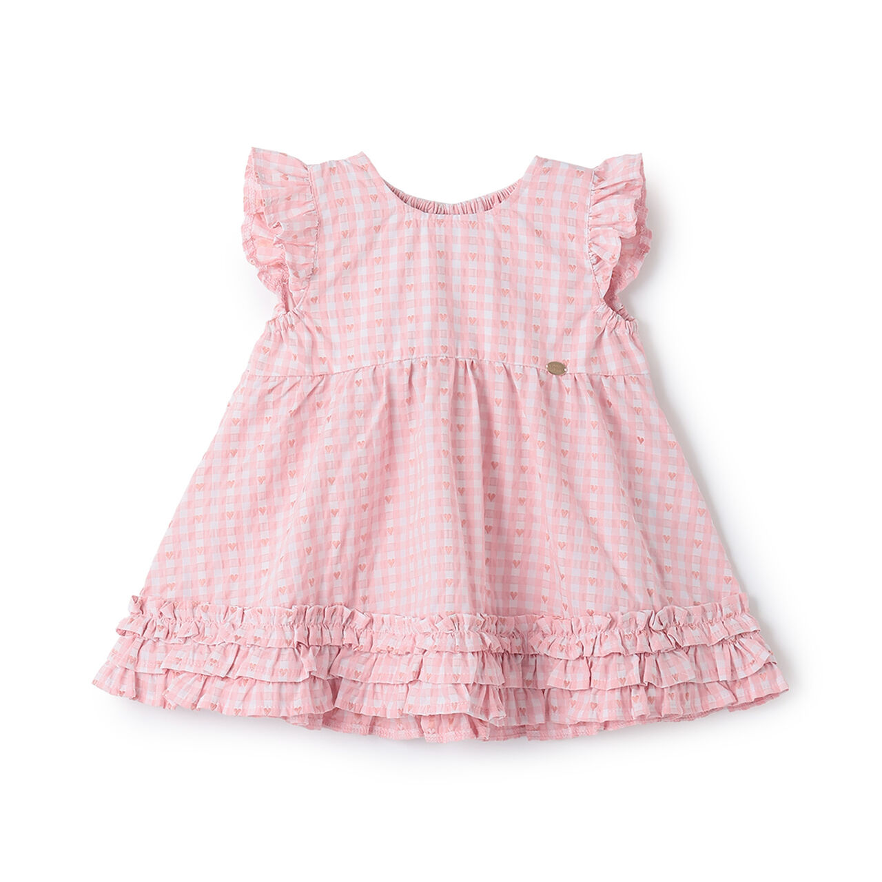 Heart Gingham Tunic,Red, large image number 0