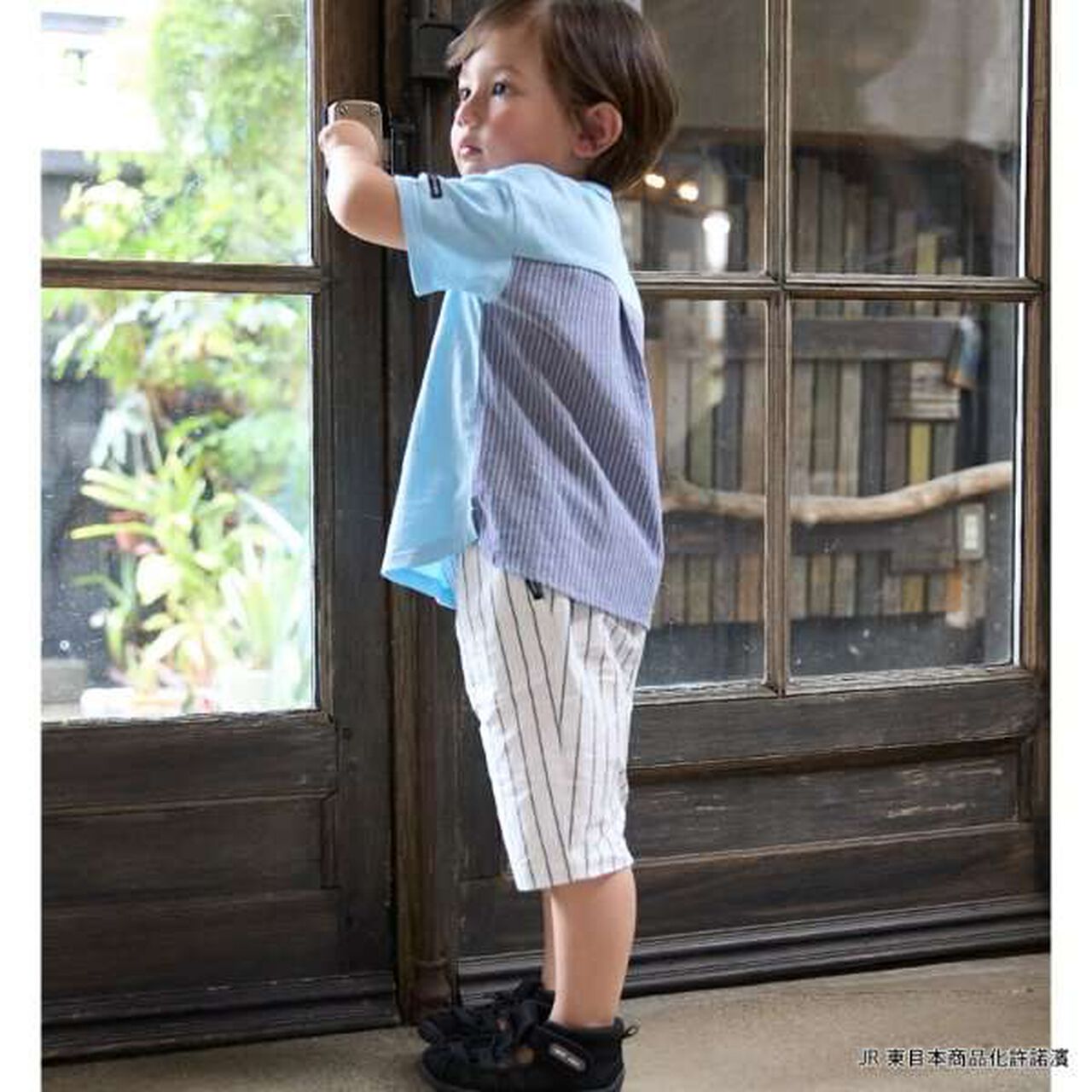 [Shinkansen] Assorted Patch Short Sleeve T-Shirt,Mocha tea, large image number 1