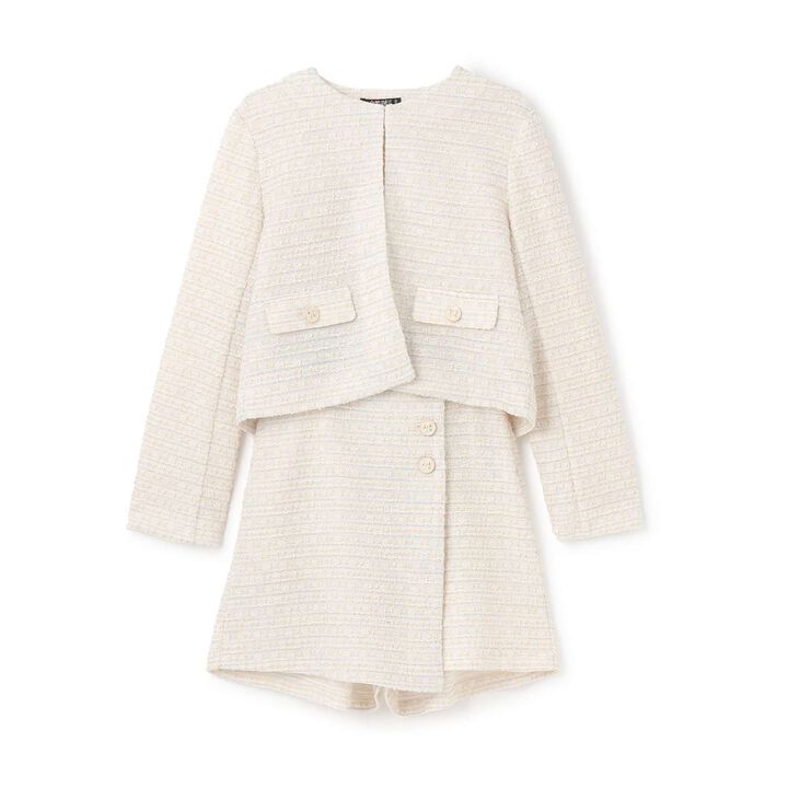 [Graduation Attire] Lame Tweed Outfit Set,Black, medium image number 5