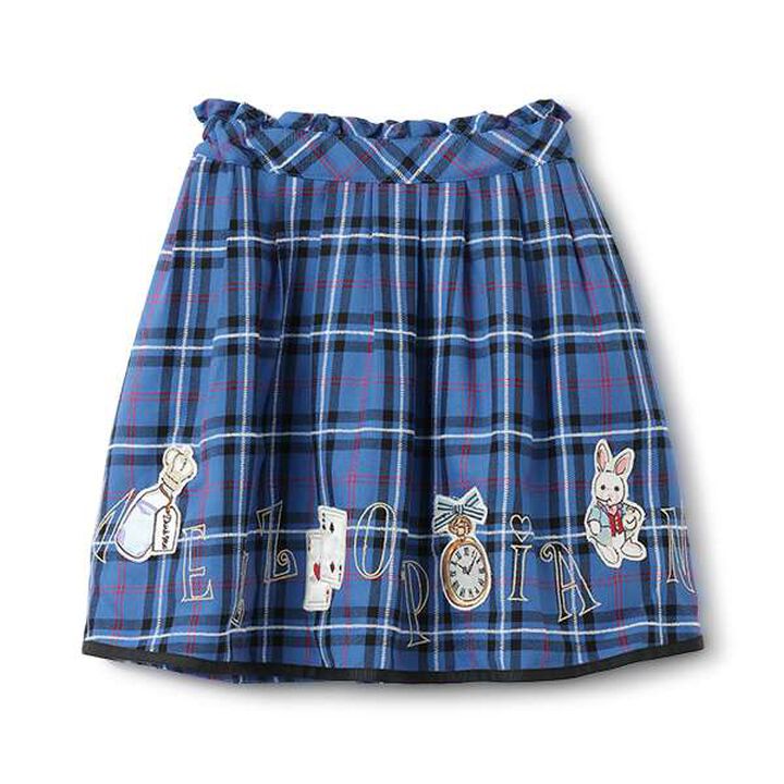 Alice Motif Check Skirt,Red, medium image number 12