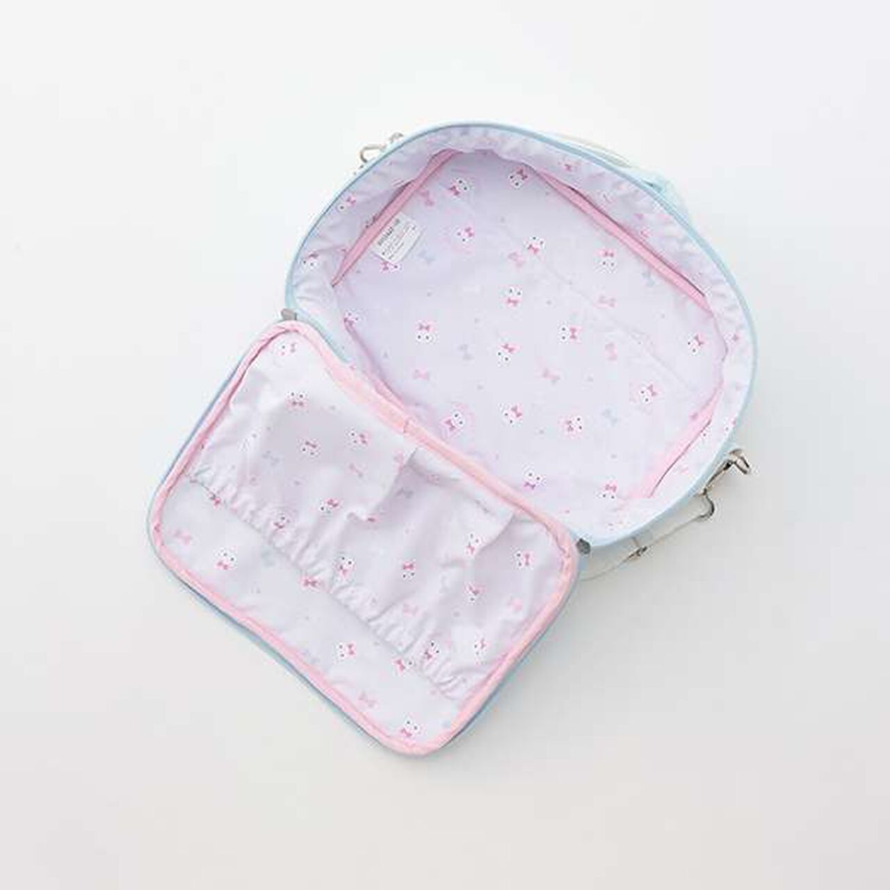 Rabbit Appliqué Diaper Pouch with Shoulder Strap,Light pink, large image number 6