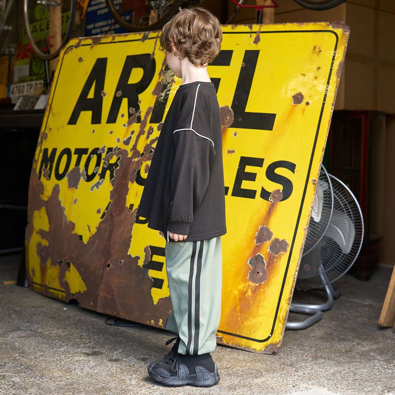 [MNCM] [Comfortable Jersey Fabric] Piping Big T-Shirt,Charcoal gray, large image number 26