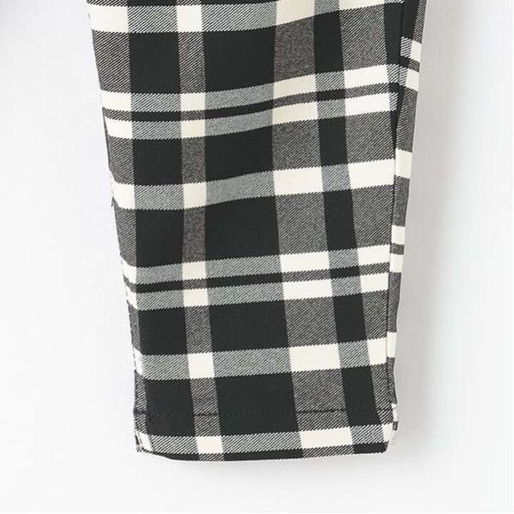 Wool Lined Check Tapered Pants,Black, medium image number 12