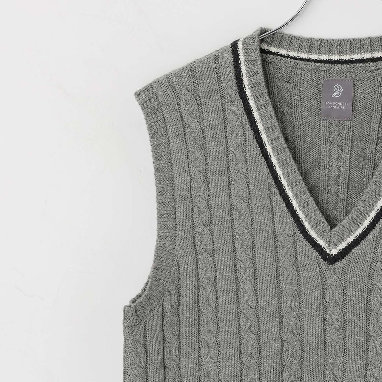 [Graduation Attire] V-Neckline Vest,Off white, large image number 3