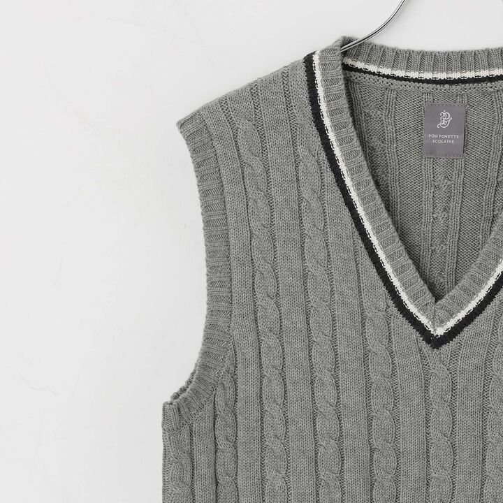 [Graduation Attire] V-Neckline Vest,Off white, medium image number 3