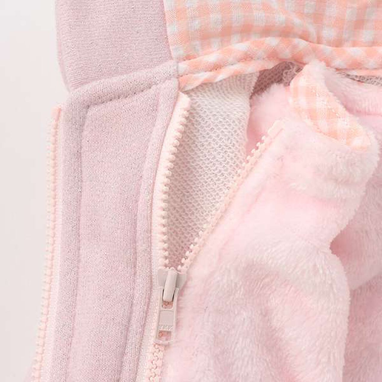 Lame Fleece 3 WAY Bomber Jacket,Light gray, large image number 13