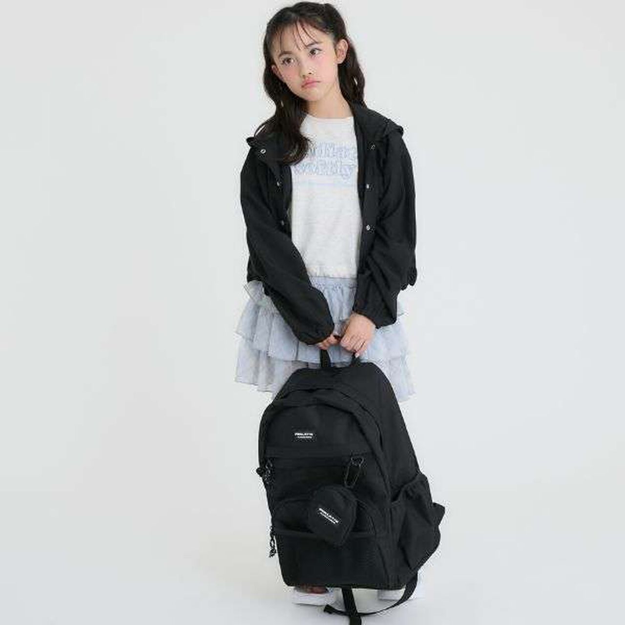 [UV & Cool Touch] Back Print Bomber Jacket,Black, large image number 5