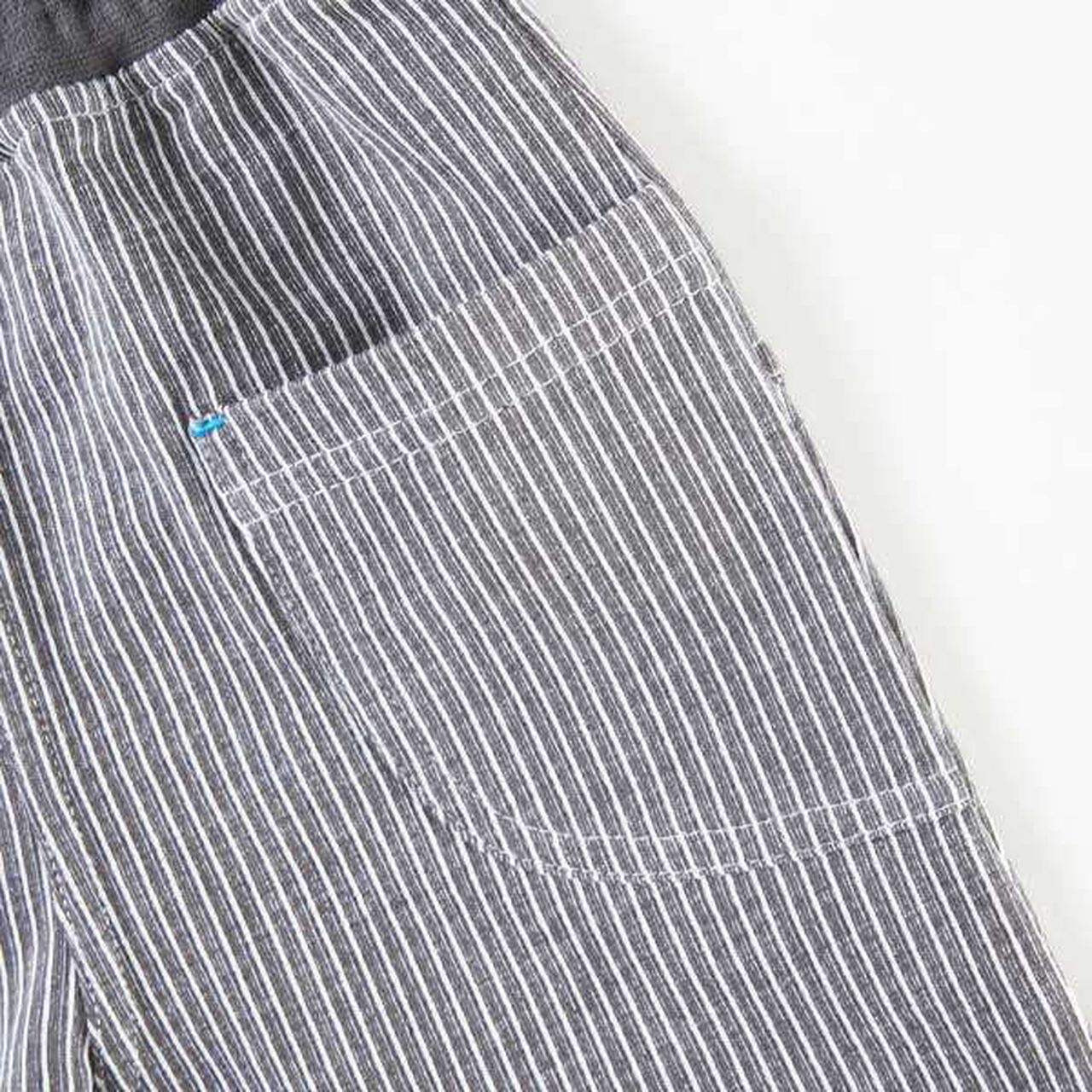 Pre-dyed Stripe Half Pants (80-90),Charcoal gray, large image number 3