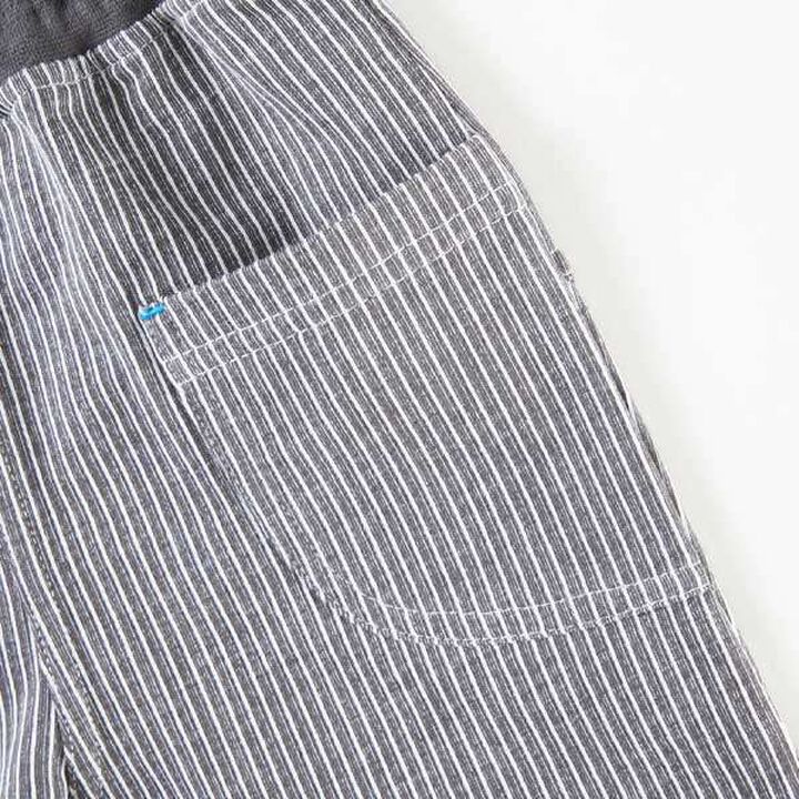 Pre-dyed Stripe Half Pants (80-90),Charcoal gray, medium image number 3