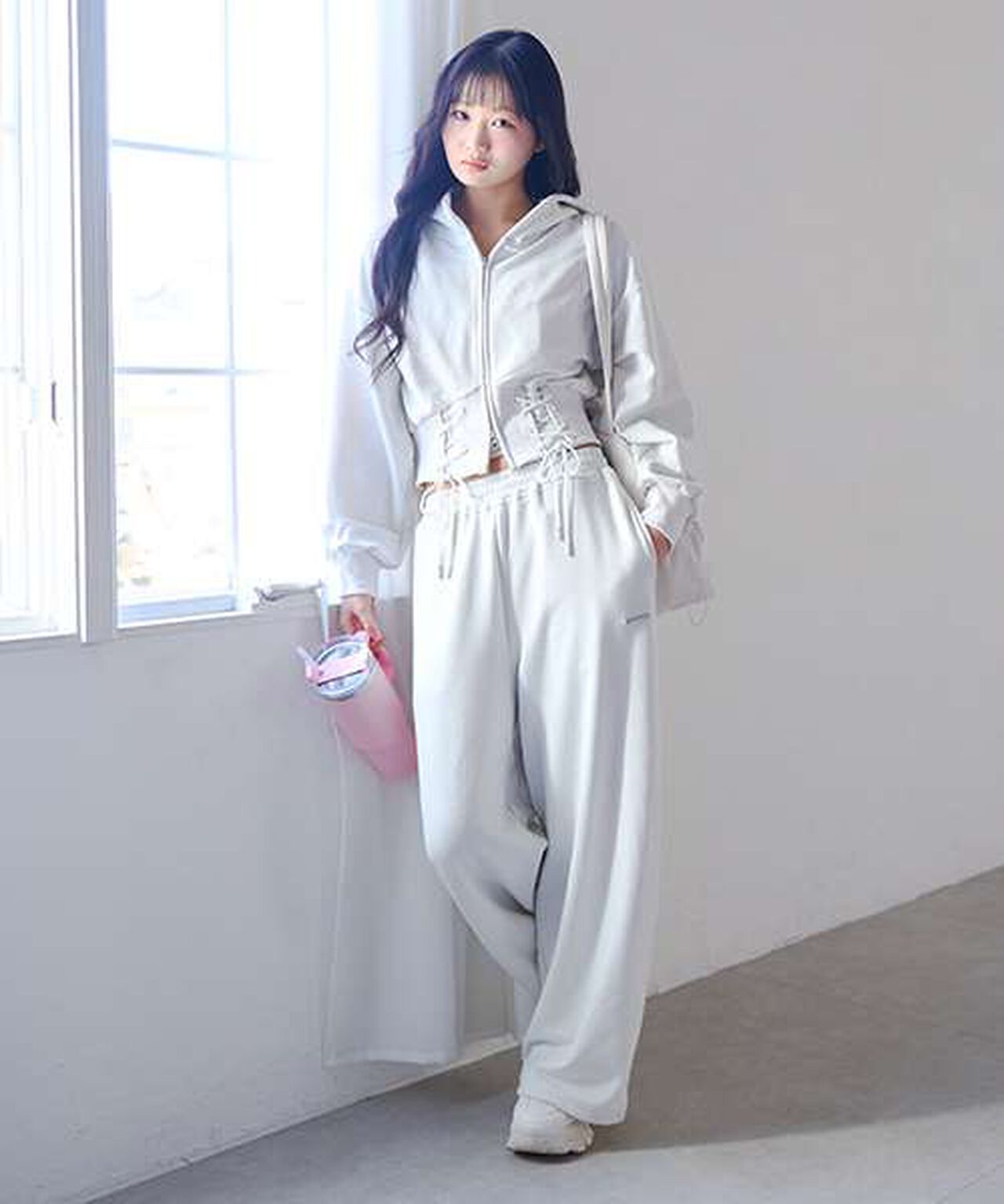 Plate Loose Sweatpants,Off white, large image number 3