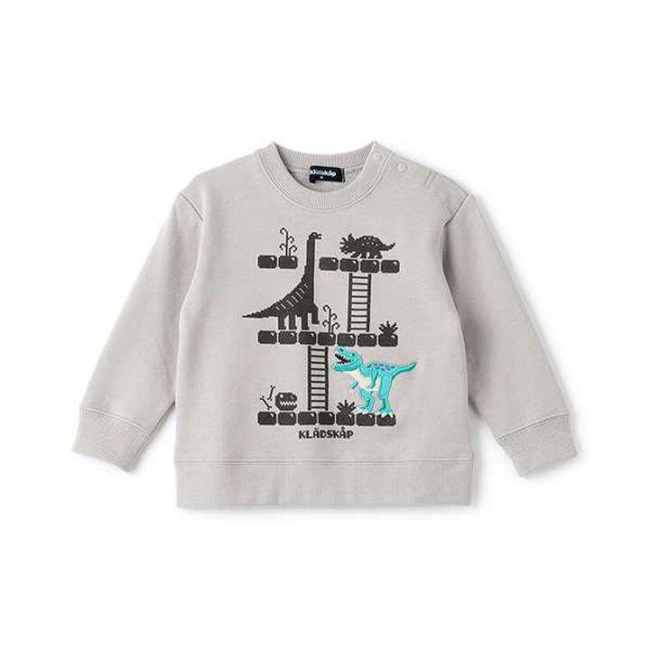 Dinosaur Game Sweatshirt,Gray, medium image number 0