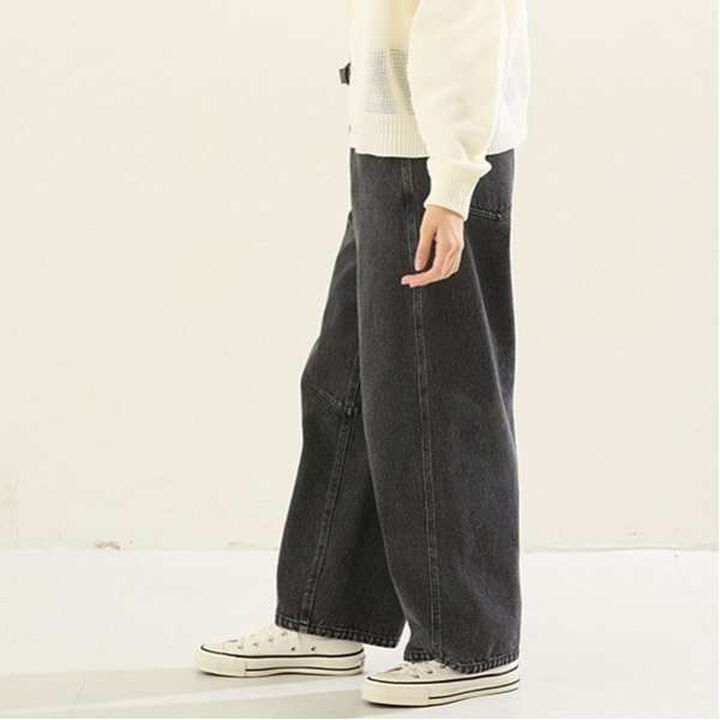 [AMI] Belted Barrel Silhouette Pants,Light blue, medium image number 4